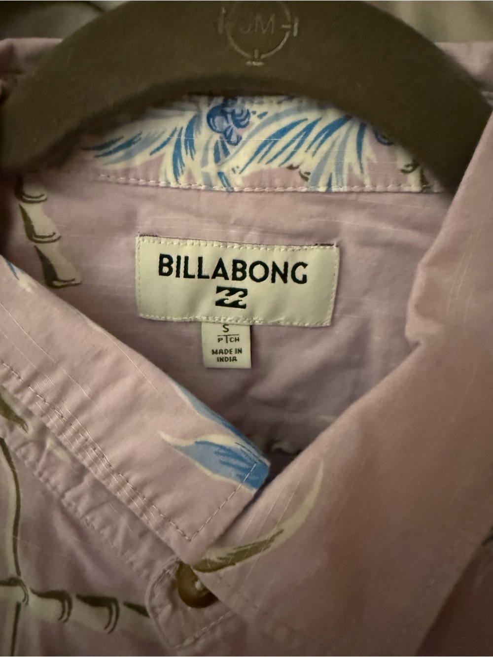 Billabong Light Pink Floral Camp Shirt